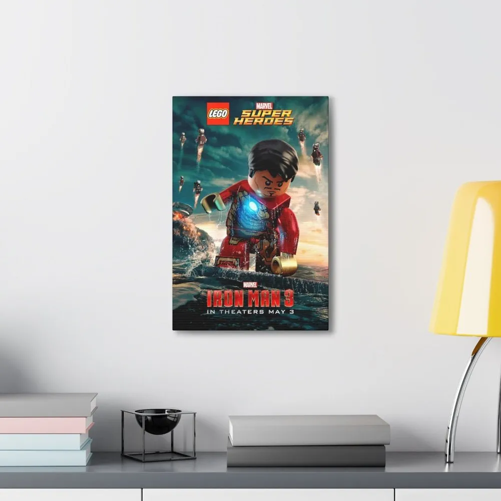 MOC  Compatible  Iron Man 3  Movie Wall Art Canvas Art With Backing.