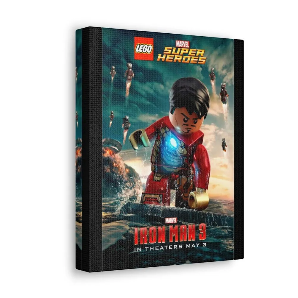 MOC  Compatible  Iron Man 3  Movie Wall Art Canvas Art With Backing.